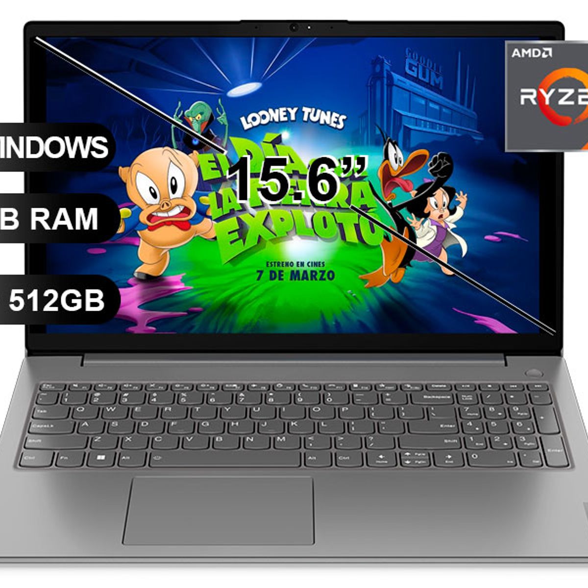 LENOVO - Laptop LENOVO V15 G4 ABP RYZEN7 7730U 16GB RAM 512GB SSD 156 SIN WINDOWS 82YY002YLM