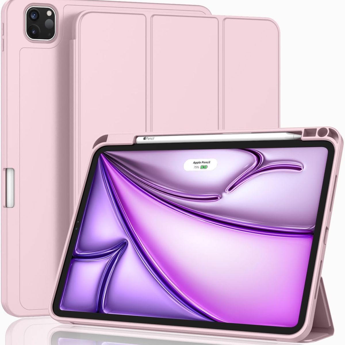 GENERICO - Funda Smart Case Portapencil Para iPad Air 13 M2 M3 - ROSADO