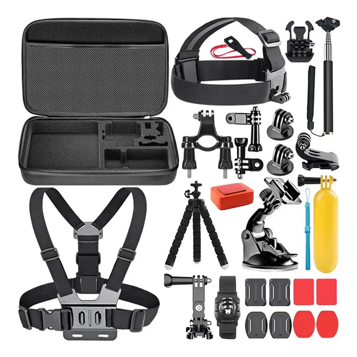 OEM - Kit  Accesorios para Camaras deportivas Gopro - Maletin 30 piezas