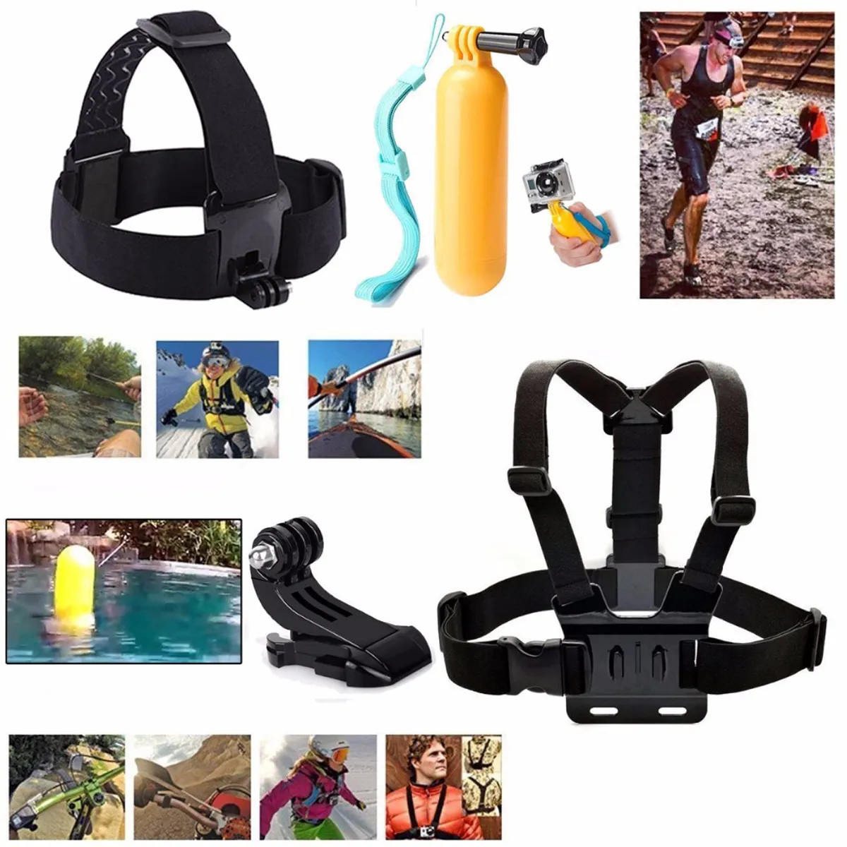 OEM - Kit  Accesorios para Camaras deportivas Gopro - Maletin 30 piezas