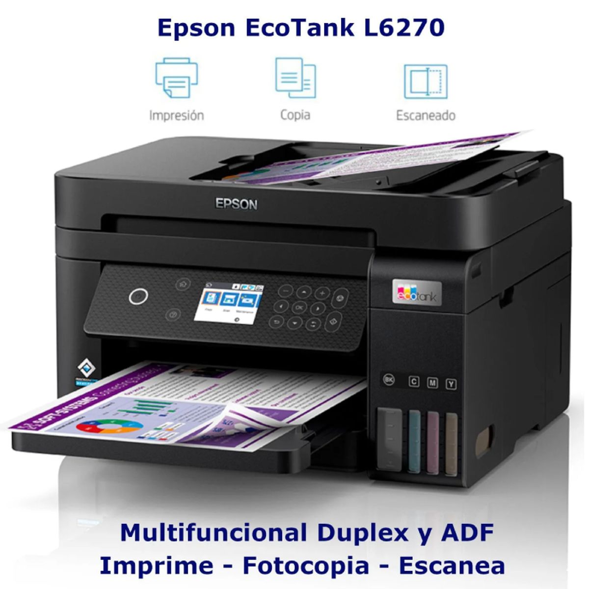 EPSON - Impresora Epson L6270 Multifuncional WiFi Duplex ADF Ethernet