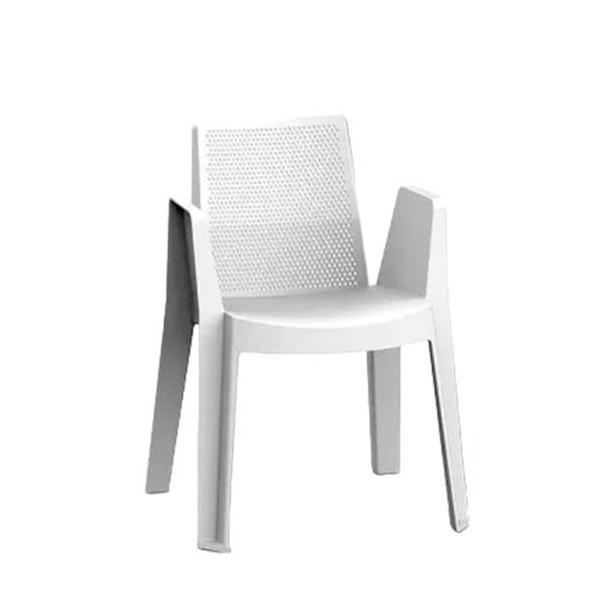 ZIYAZ - Silla De Comedor Play Con Brazo Blanco
