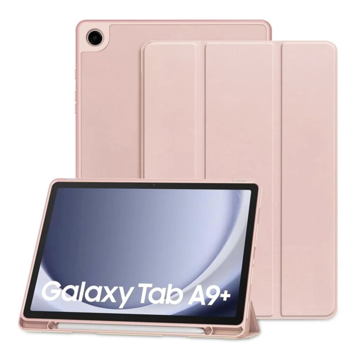 GENERICO - Funda Smart Case Portapencil Para Samsung A9 Plus 11"  - ROSADO