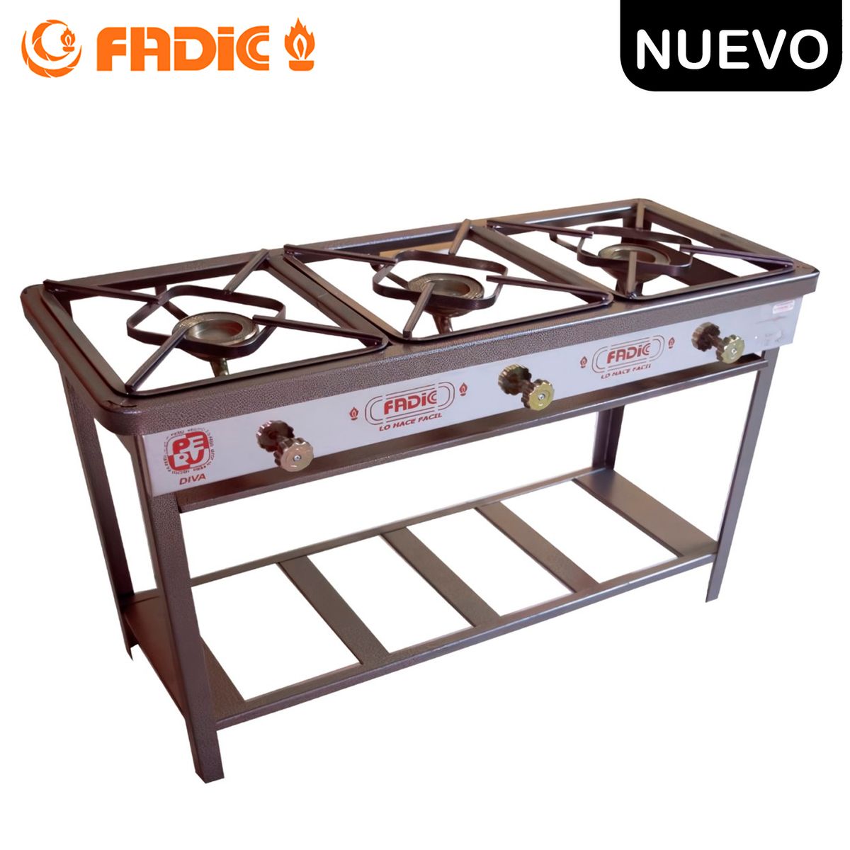 FADIC - Cocina Semi Industrial Fadic 3 Hornillas N° 3 FSI03-23