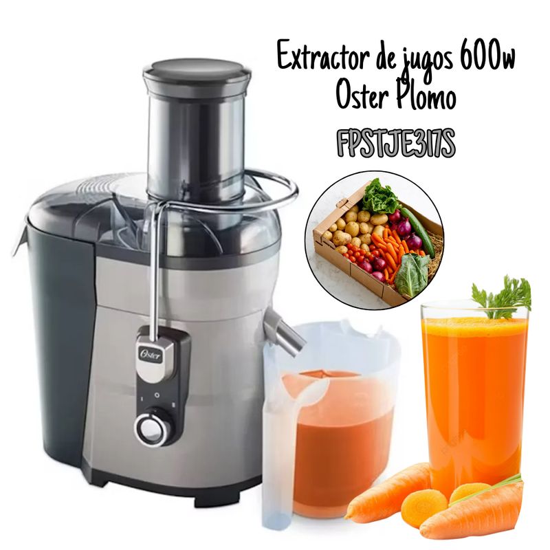 OSTER - Extractor de jugos 600w Oster Plomo - FPSTJE317S