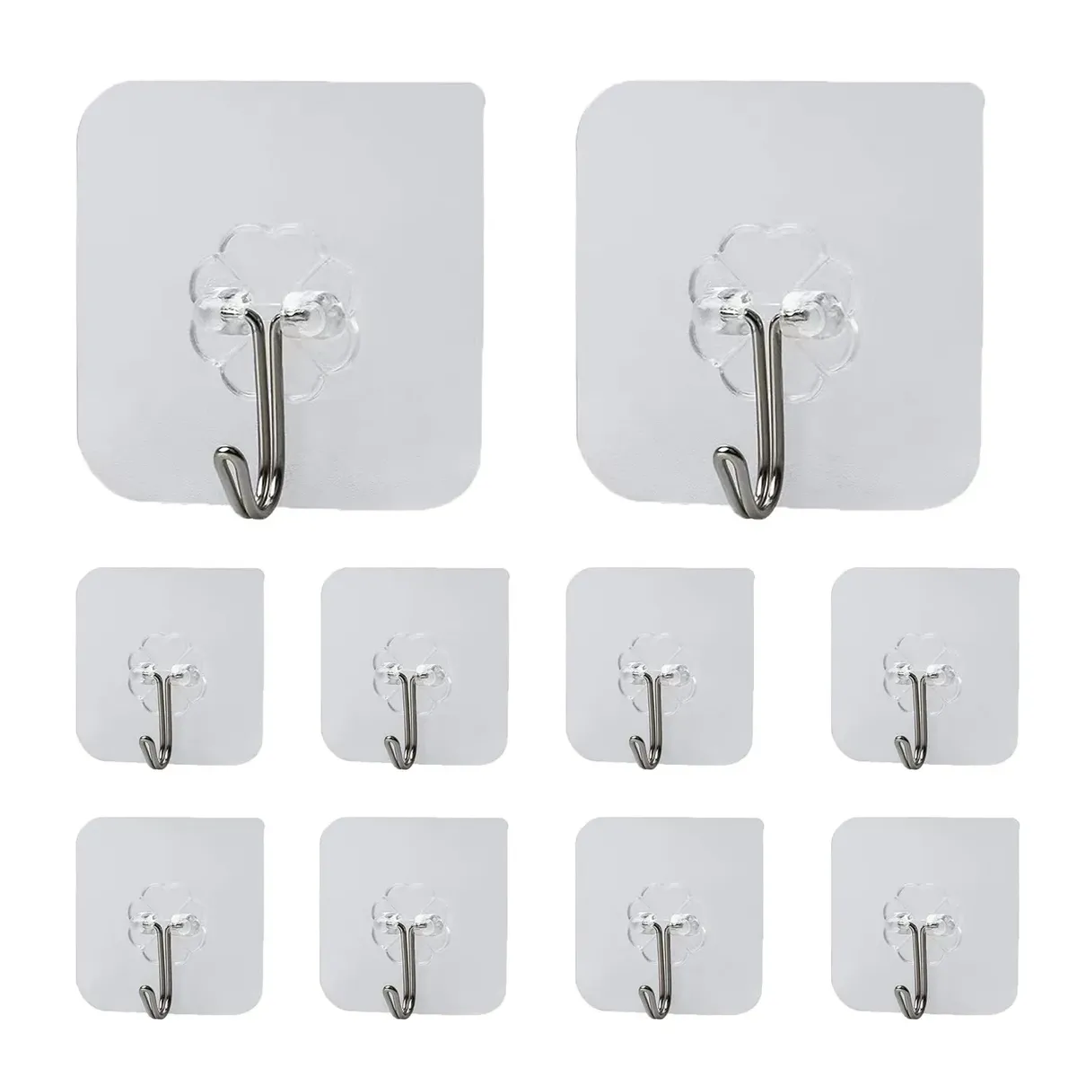 GENERICO - GANCHOS ADHESIVOS  X 10UNID