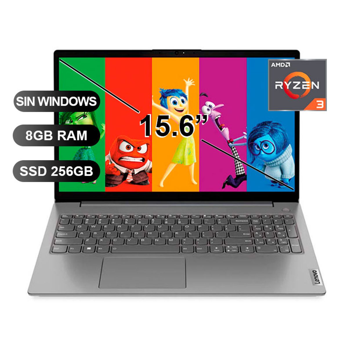 LENOVO - Laptop LENOVO V15 G4 AMN RYZEN3-7320U 8GB RAM 256GB SSD 156 SIN WINDOWS 82YU00X4LM