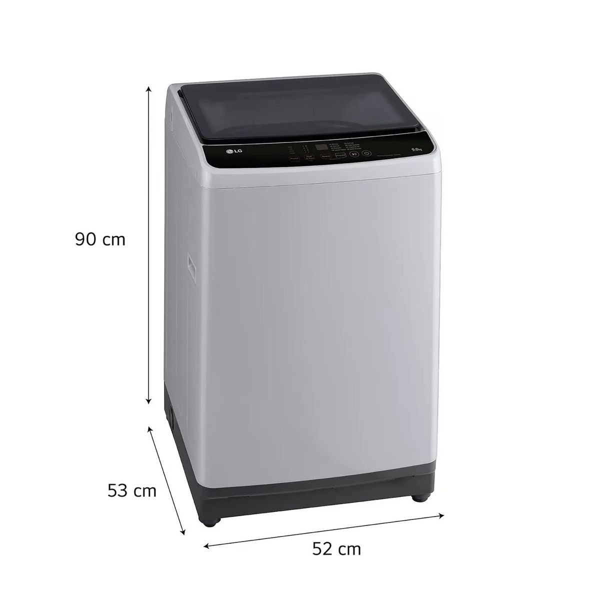 LG - Lavadora LG de lavado Rapido y Carga Superior 9 Kg WT9GL Gris