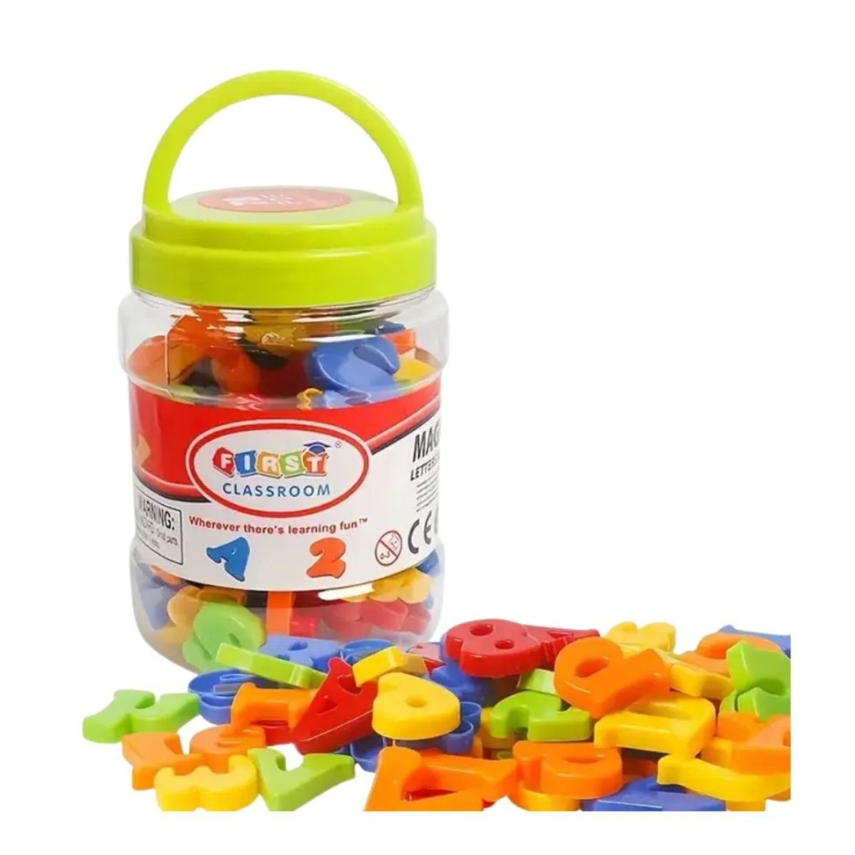 GENERICO - Pote Con Letras y Numeros Magneticos