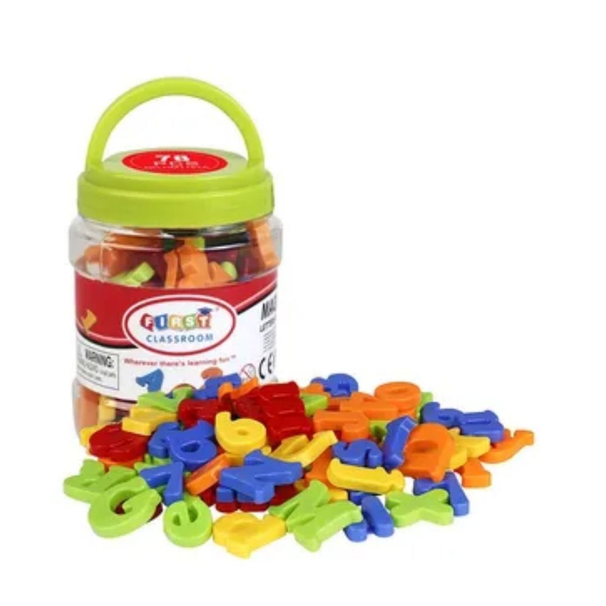 GENERICO - Pote Con Letras y Numeros Magneticos