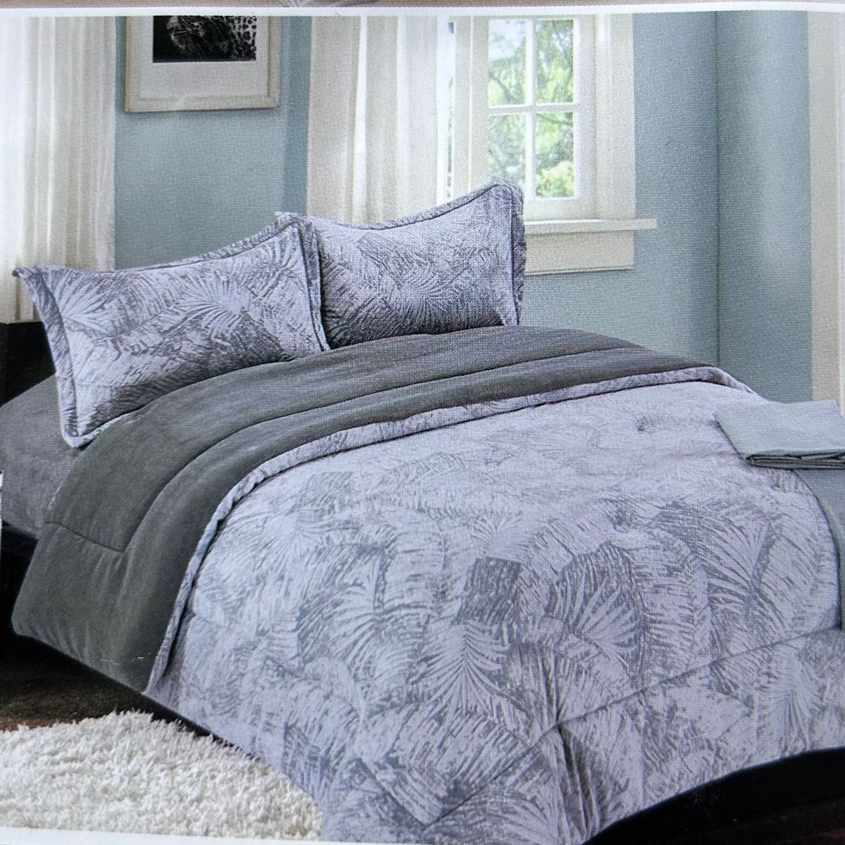 MINGDA - Set de Edredón 2 pz  piel de ángel con piel 5 piezas invierno