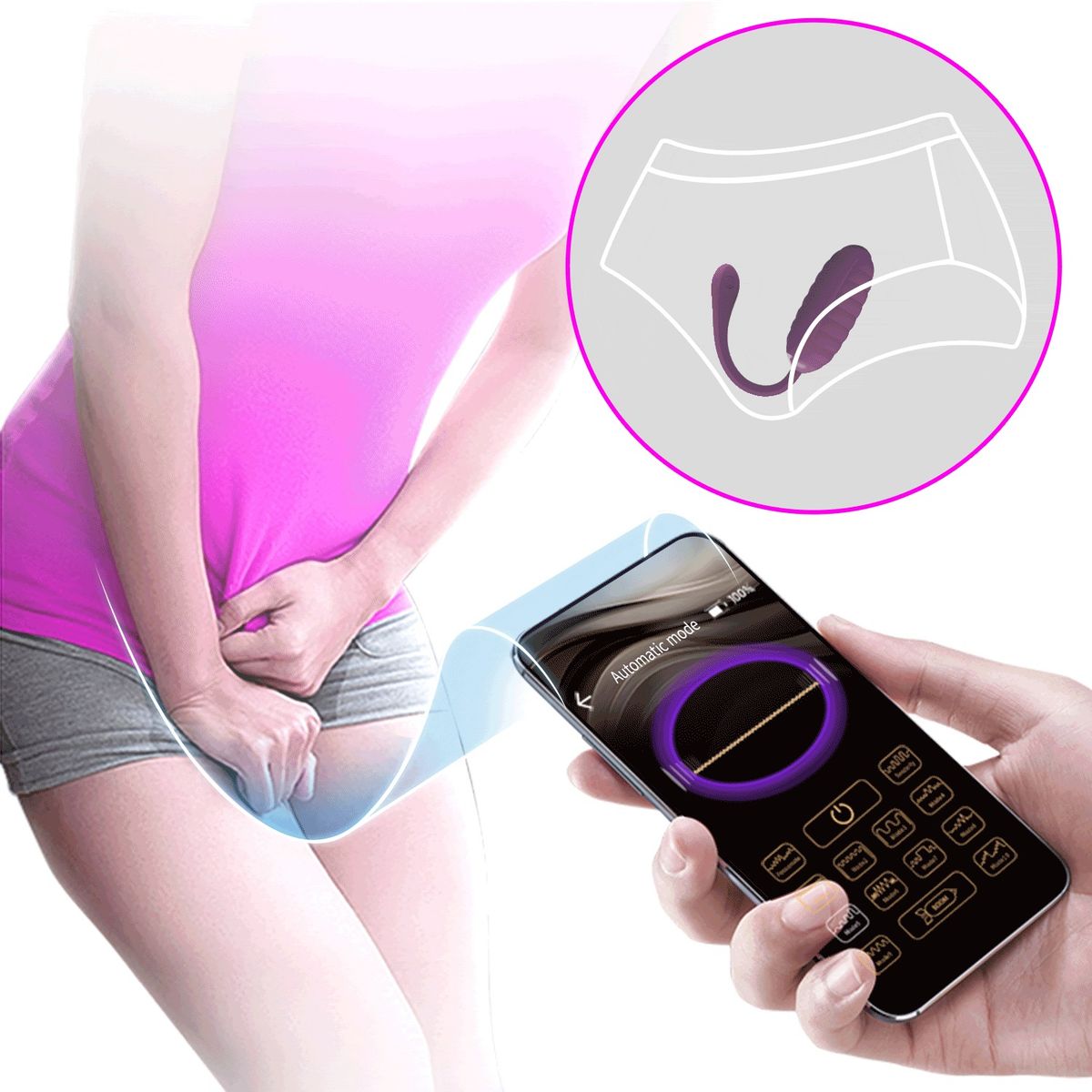 PRETTY LOVE - Huevo Vibrador Parejas Casper Control APP Smartphone + Bluetooth