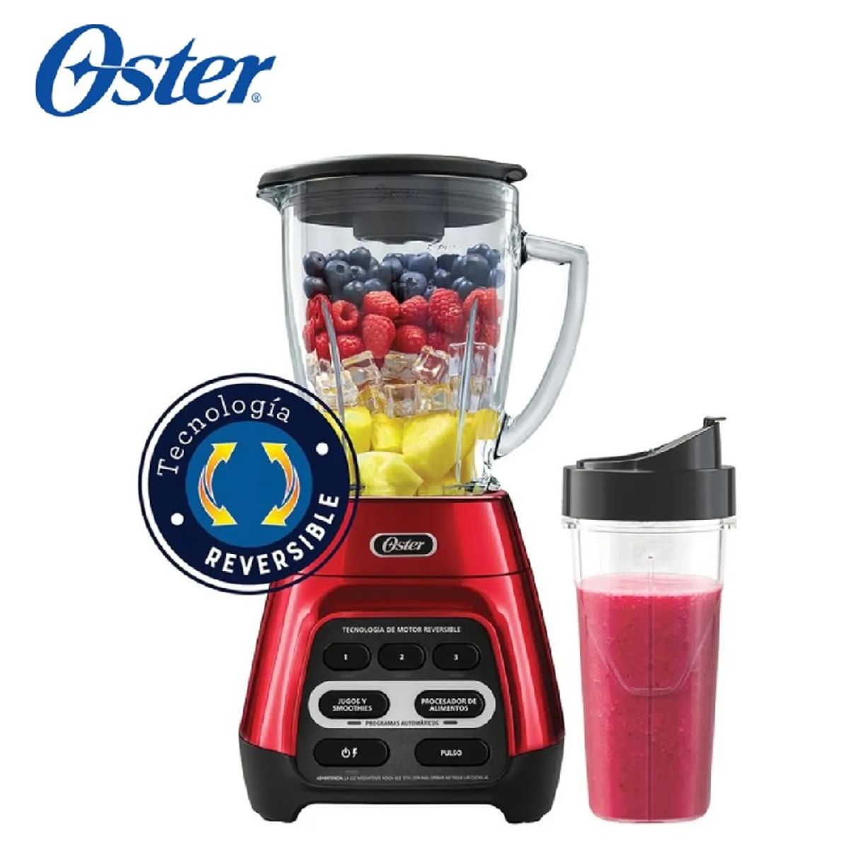 OSTER - Licuadora Oster 15L Tecnologia Reversible Rojo BLSTPYG1310RBG-053