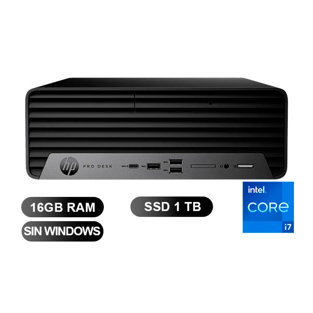 HP - PC HP DESKTOP PRO SFF 400 G9 I7-12700, 16GB RAM, 1TB SSD, SIN WINDOWS (8K6N4LS)