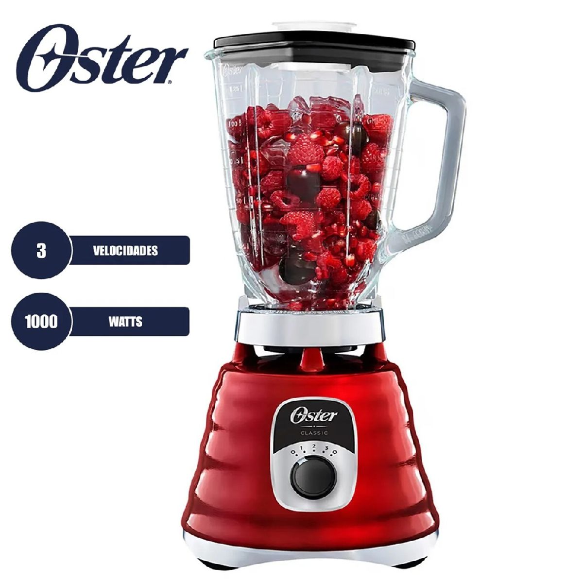 OSTER - Licuadora Beehive Roja 125L 1000W BLST4126R053