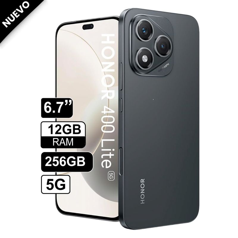 HONOR - Celular Honor 400 Lite 5G 256GB 12GB Ram Gris Oscuro