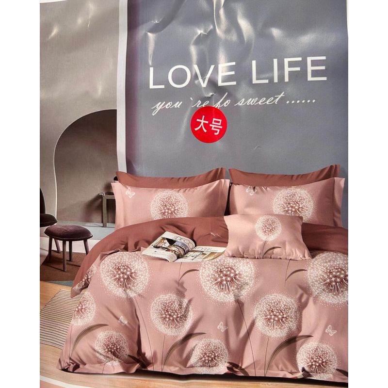 MINGDA - Set de Edredón QUEEN de 5 Piezas 100% Algodón