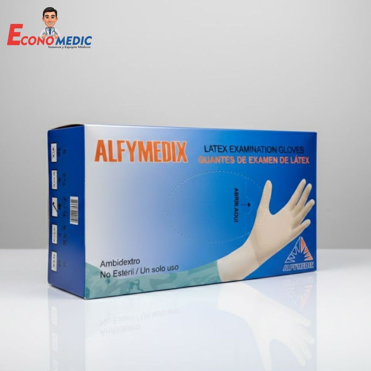 GENERICO - GUANTES DE LATEX TALLA M X 100 UND - ALFYMEDIX