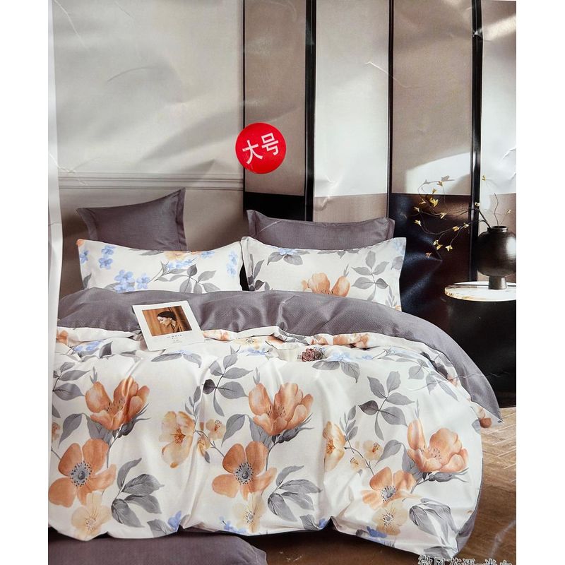 MINGDA - Set de Edredón QUEEN de 5 Piezas 100% Algodón