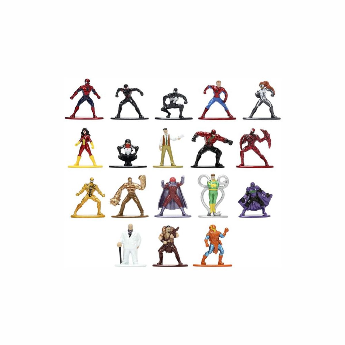 MARVEL - Jada Toys Marvel Spider Man Set 18 Figuras