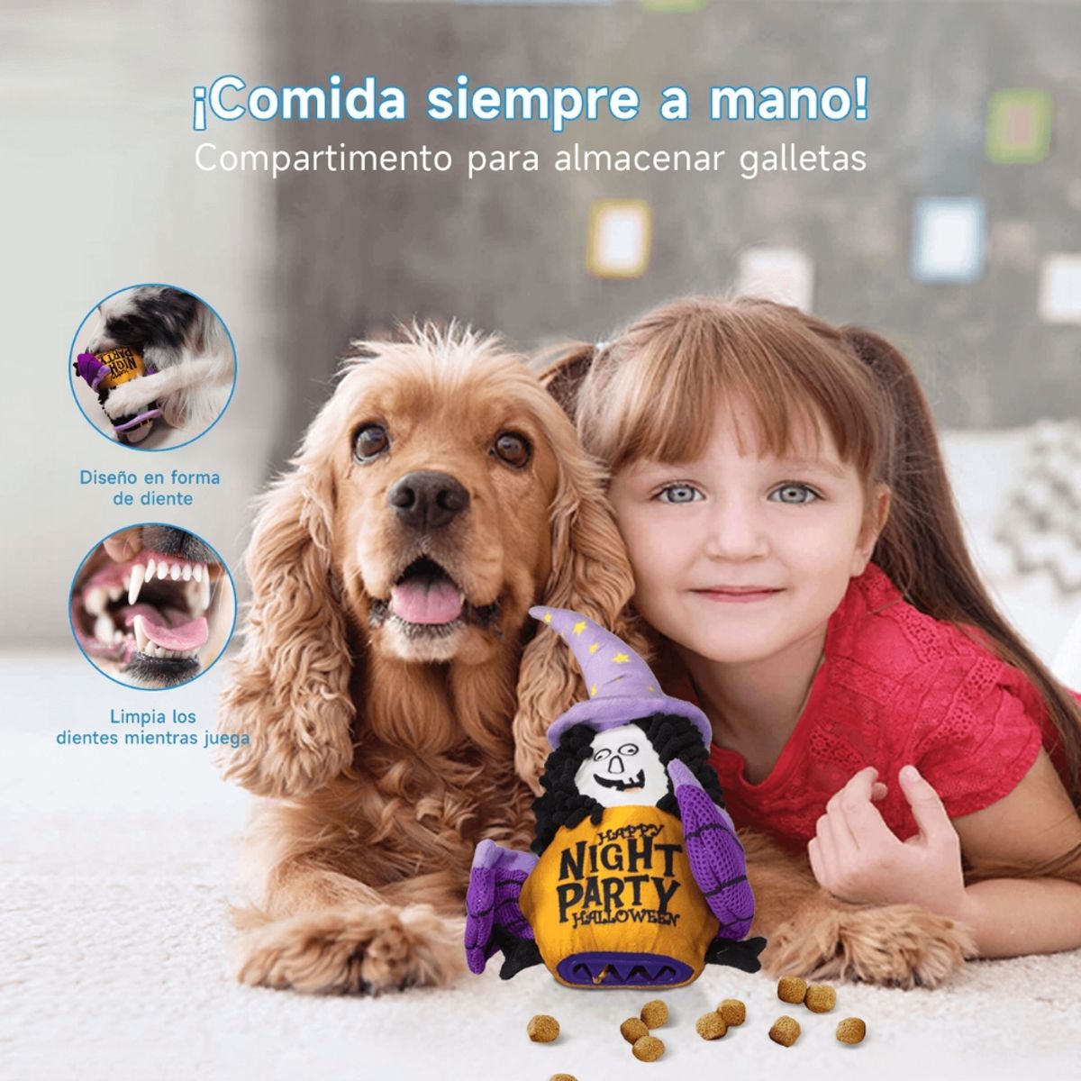 MOMOVIDA - Juguete Interactivo para Perros en Forma de Bruja DT-3