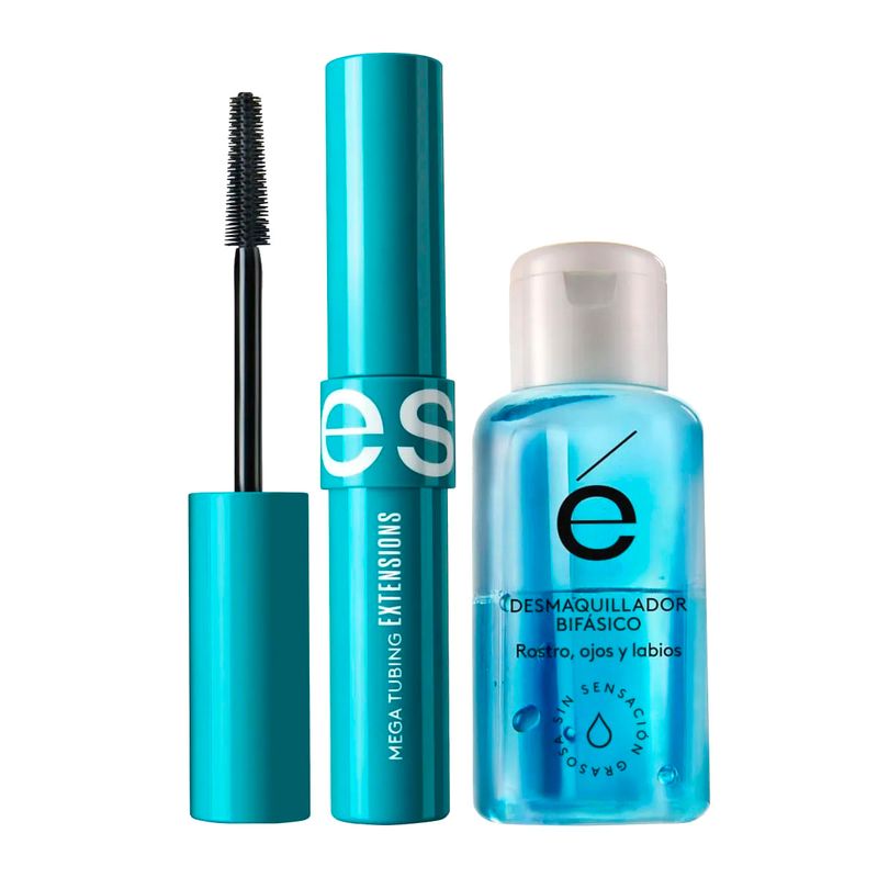ESIKA - Mega Tubing Extensions Máscara de Pestañas + Desmaquillador