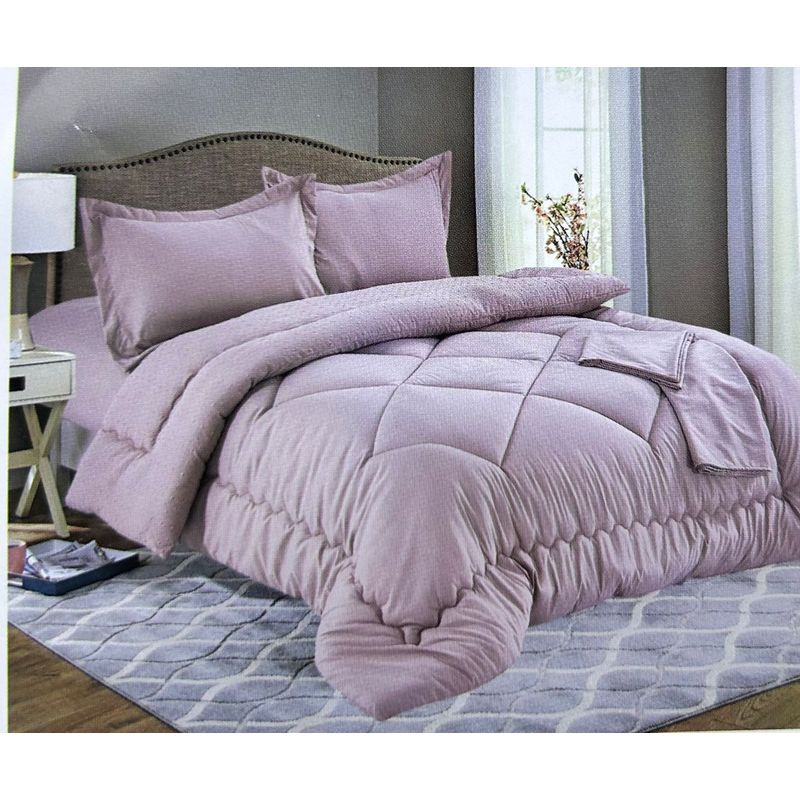 MINGDA - Set edredón Queen antiestrés de 5 pz 100% Algodón