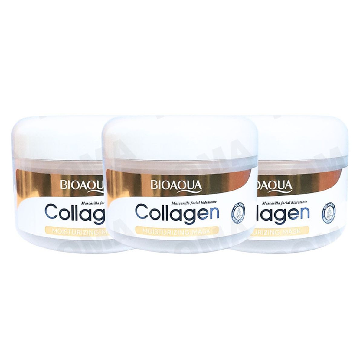 BIOAQUA - PACK 3 MASCARILLA FACIAL DE COLAGENO HIDRANTANTE 300G BIOAQUA