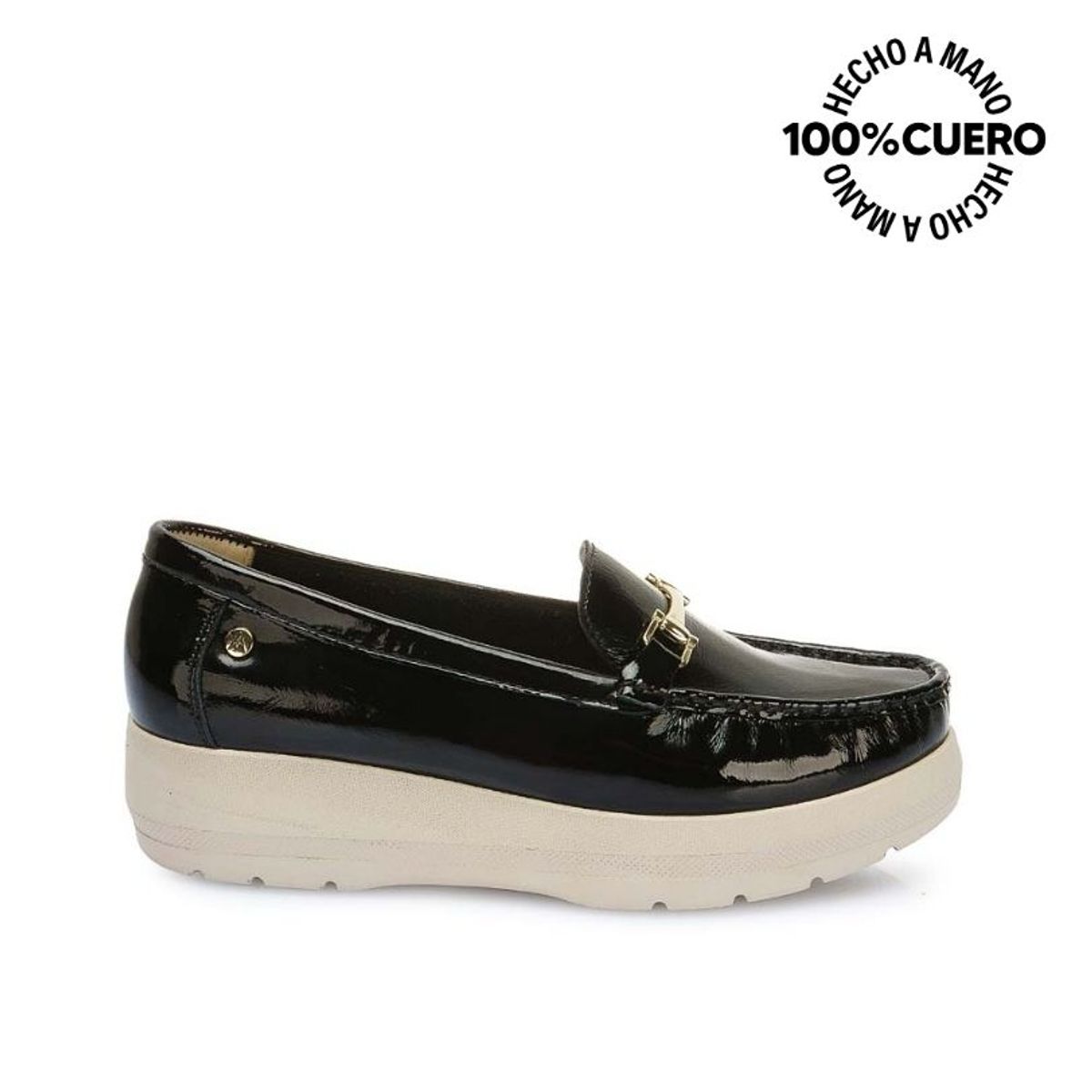 VIALE - Zapato Mocasín Casual DOM-2508 Negro Viale Cuero
