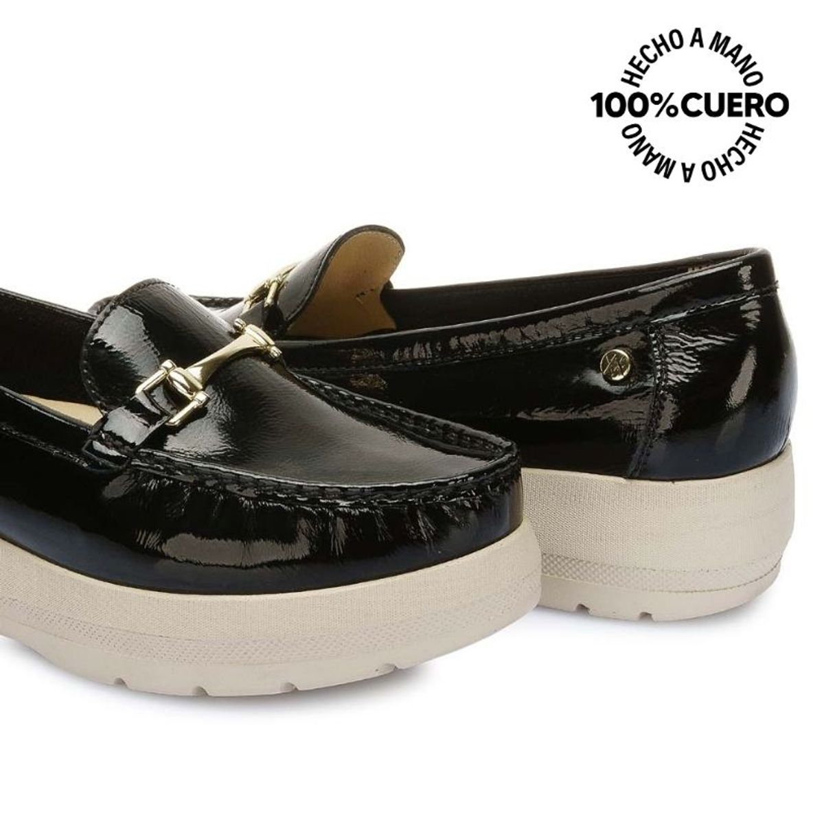 VIALE - Zapato Mocasín Casual DOM-2508 Negro Viale Cuero