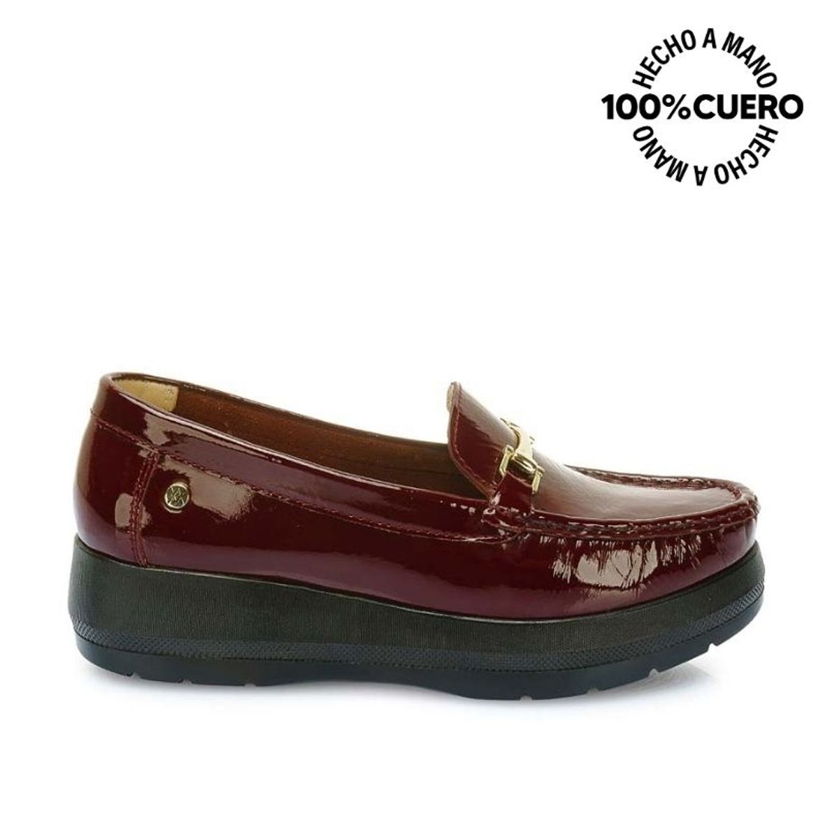 VIALE - Zapato Mocasín Casual DOM-2508 Cherry Viale Cuero