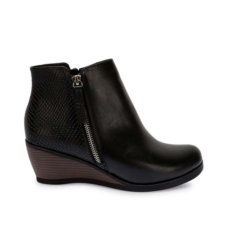 VIALE - Botín Casual LINDA-2515 Negro Viale Cuero