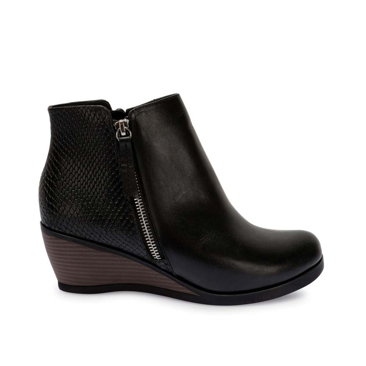 VIALE - Botín Casual LINDA-2515 Negro Viale Cuero