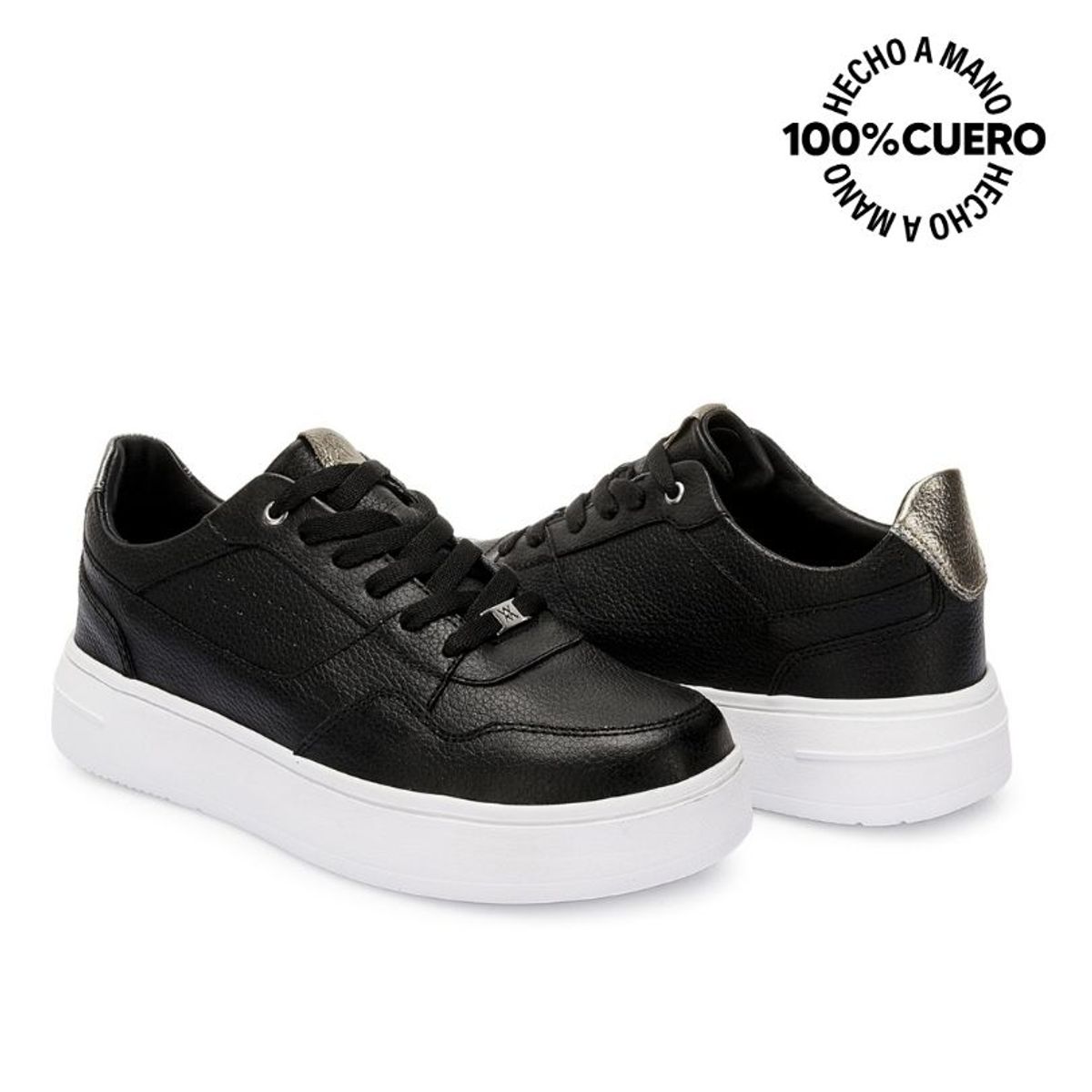 VIALE - Zapatilla Casual REC-2510 NegroPeltr Viale Cuero