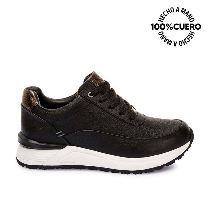 VIALE - Zapatilla Casual TERI-2501 Negro Viale Cuero