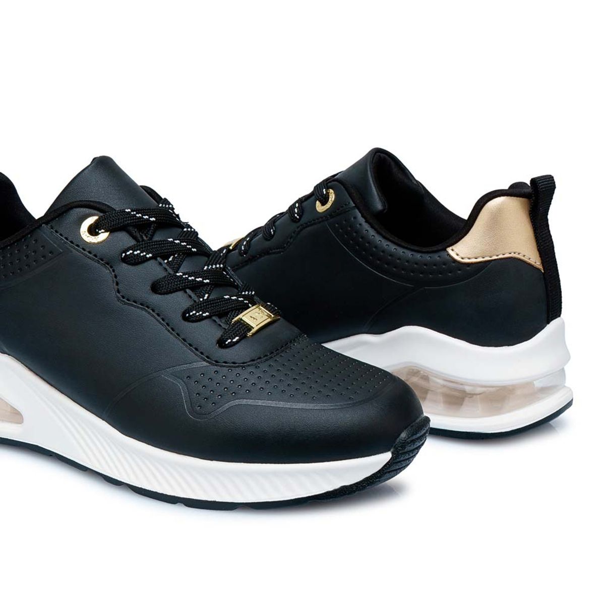 ADV - Zapatilla Casual VALE-2502 NegroDorado ADV