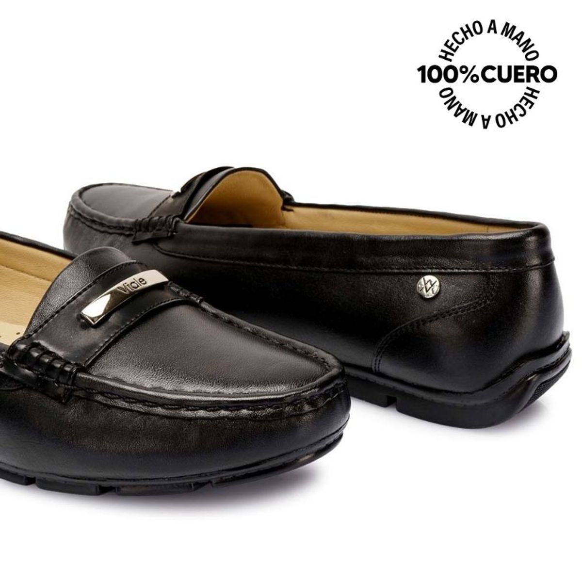 VIALE - Zapato Mocasín Casual WIL-2531 Negro Viale Cuero