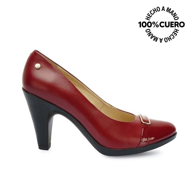 VIALE - Zapato Reina Casual ALE-2533 Cramberry Viale Cuero