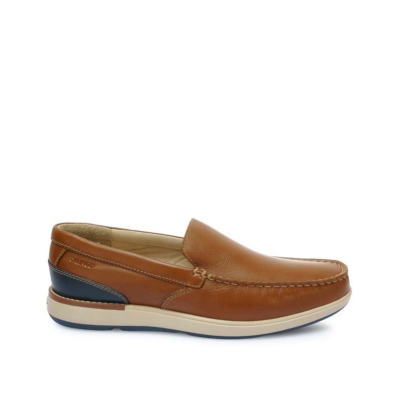 CALIMOD - Zapato Mocasín Casual CVS-102 Tan Calimod Cuero