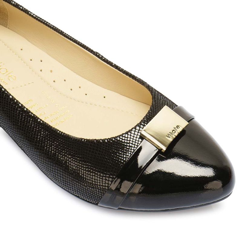 Zapato Ballerina Casual ECO-2521 Negro Viale Cuero VIALE