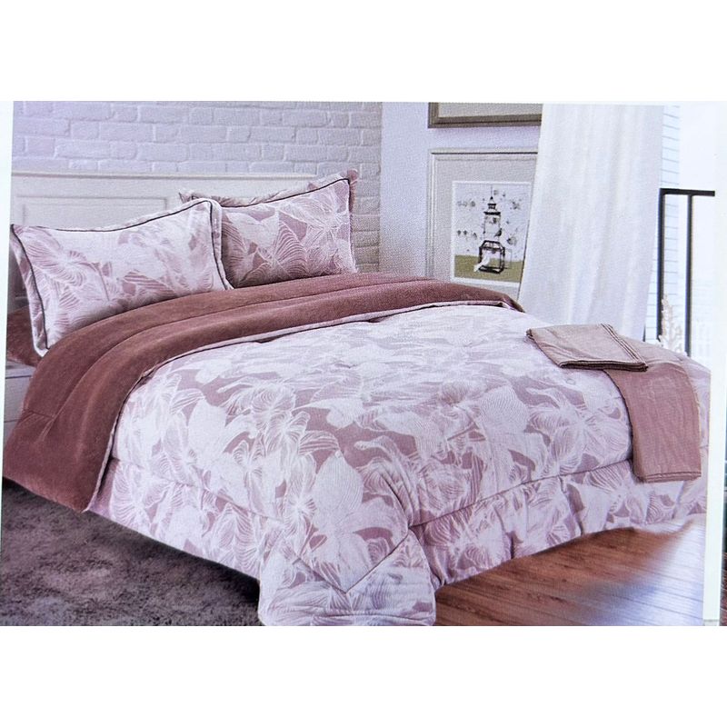 MINGDA - Set de Edredón 2 pz  piel de ángel de 5 piezas invierno 