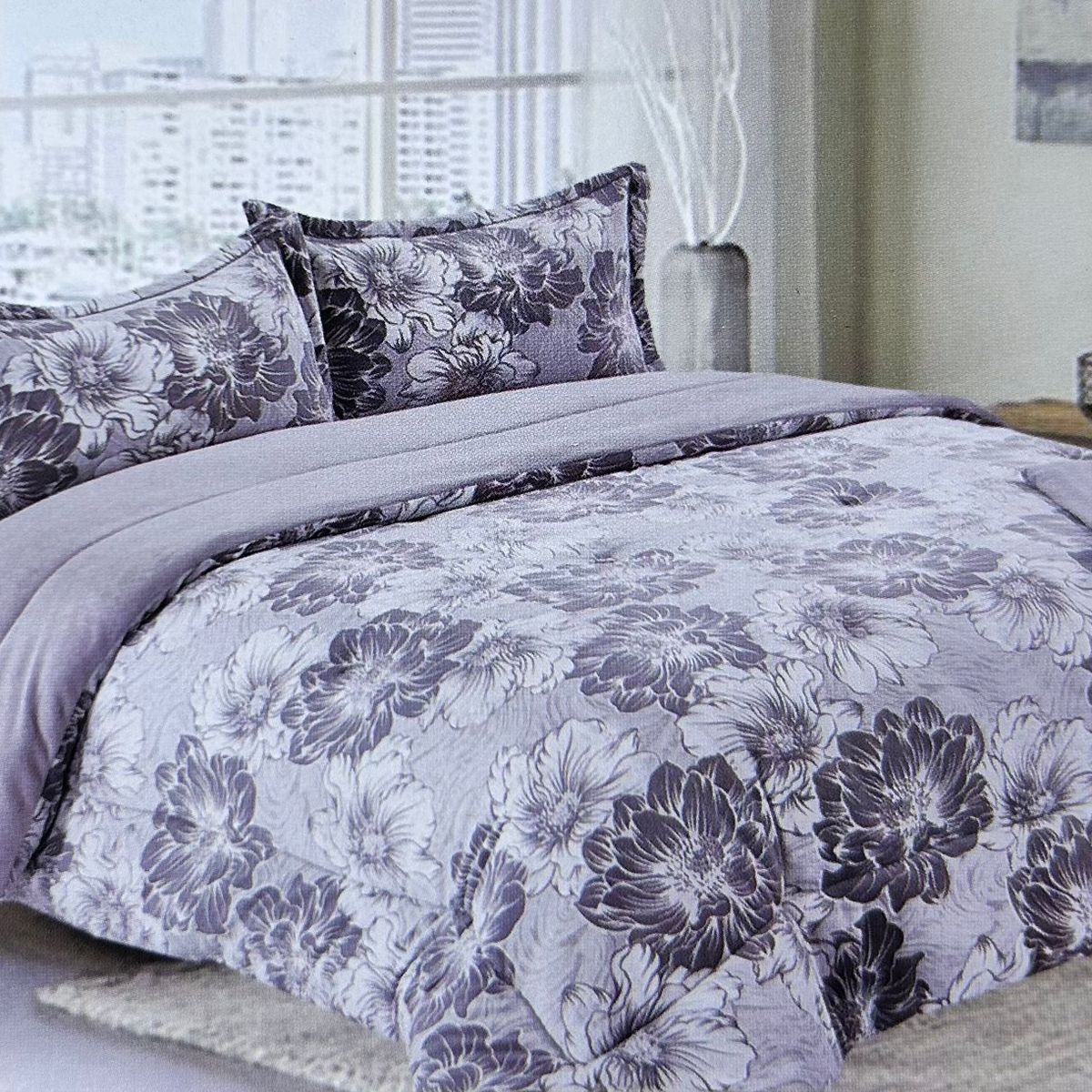 MINGDA - Set de Edredón 2 pz  piel de ángel de 5 piezas invierno 