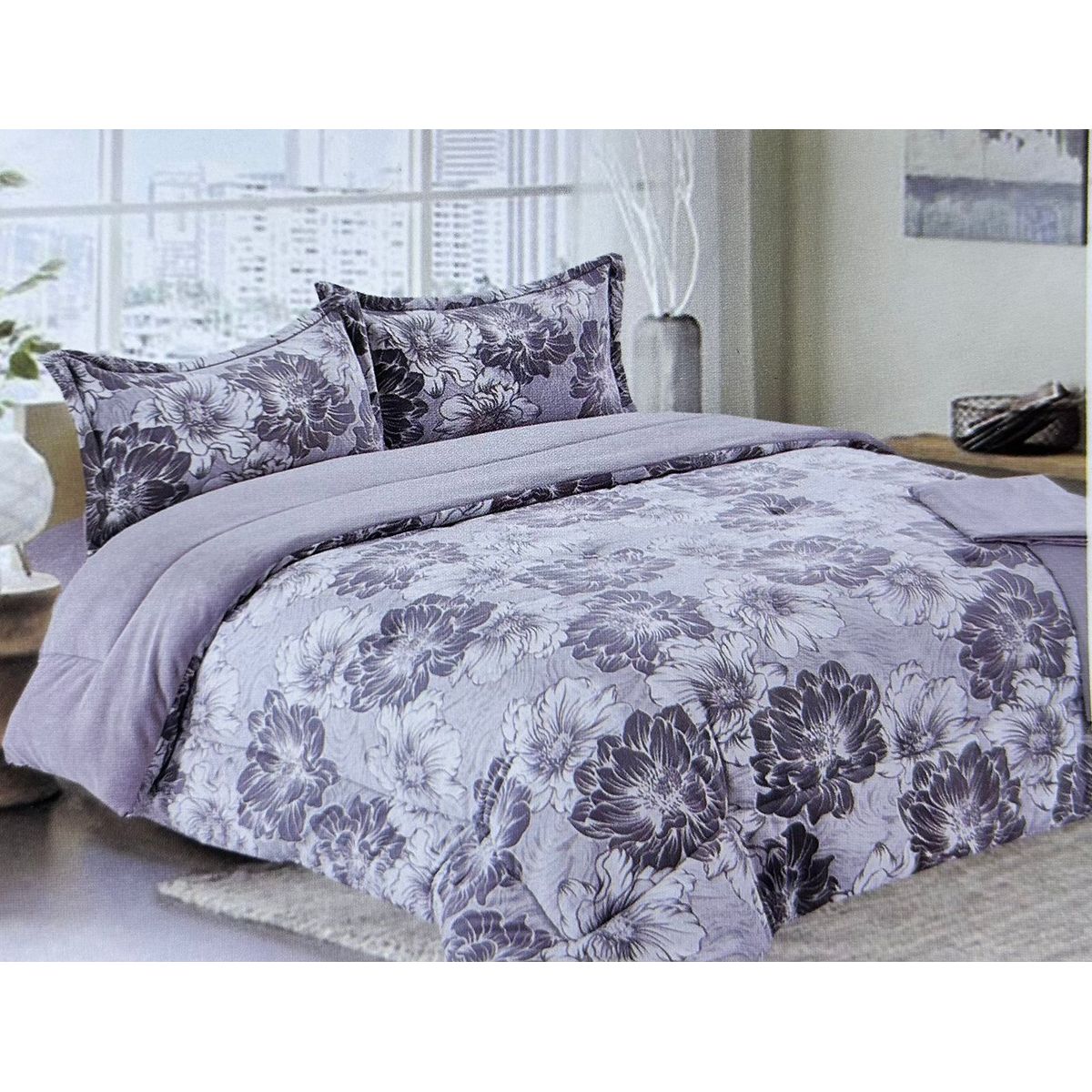 MINGDA - Set de Edredón 2 pz  piel de ángel de 5 piezas invierno 