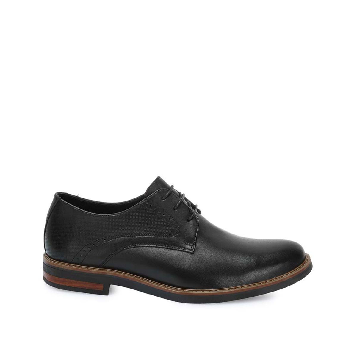 VIALE - Zapato Derby Casual RICARDO-2528 Negro Viale Homme Cuero
