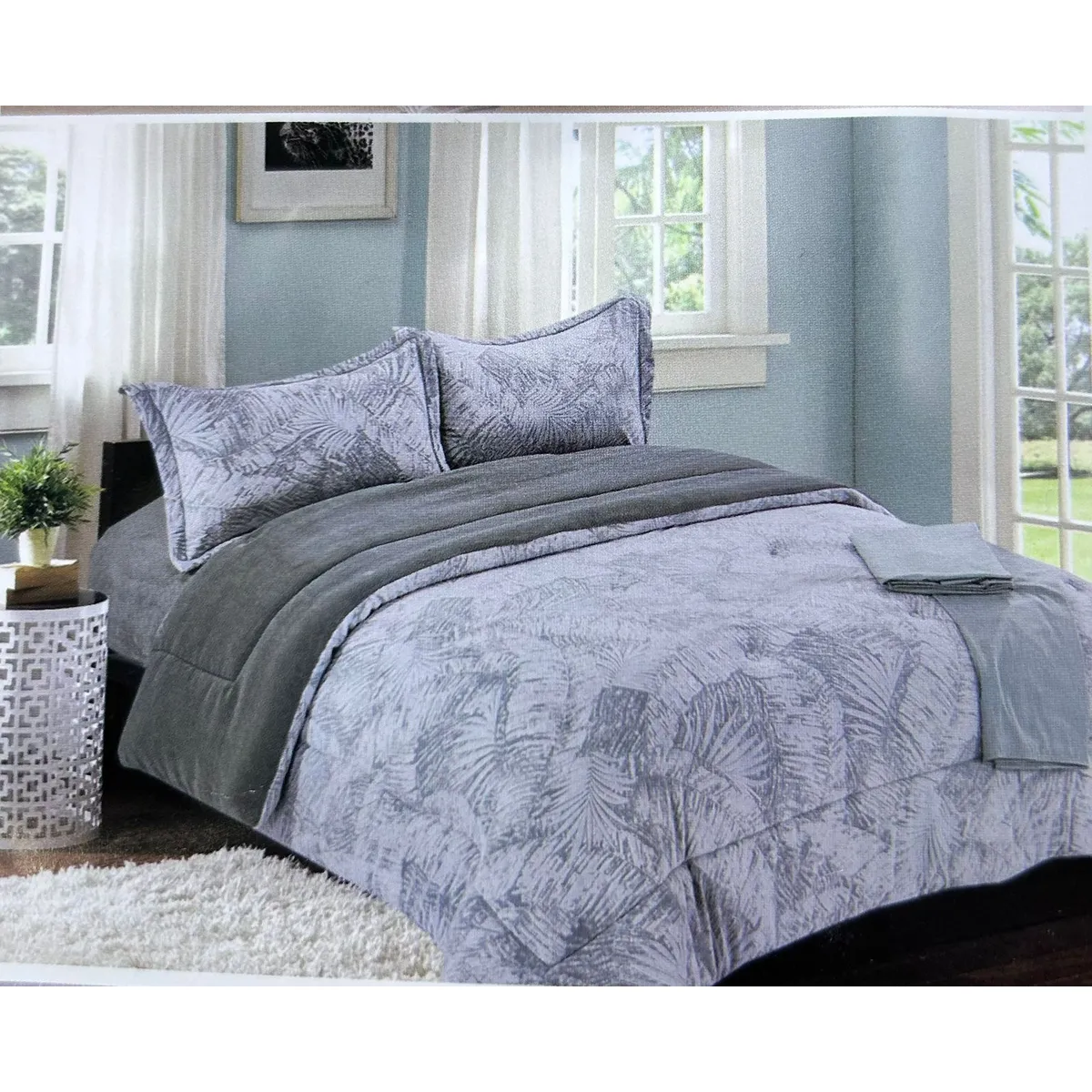 MINGDA - Set de Edredón 2 pz  piel de ángel de 5 piezas invierno 