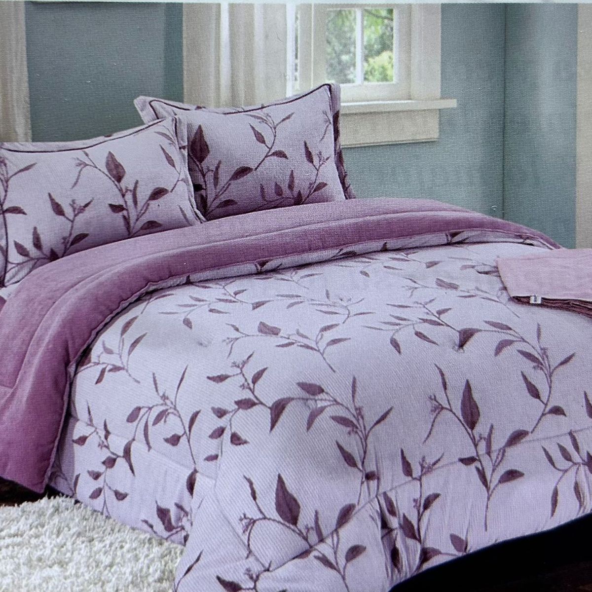 MINGDA - Set de Edredón 2 pz  piel de ángel de 5 piezas invierno 