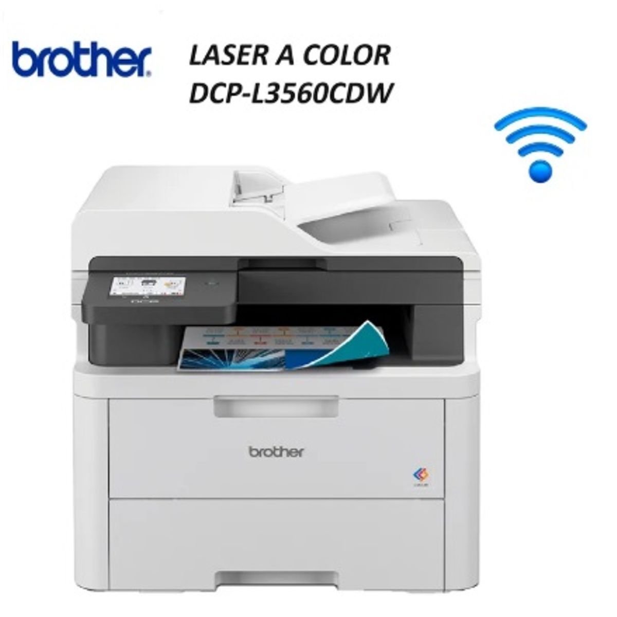 BROTHER - Impresora BROTHER DCP-L3560CDW Wifi Multifuncional Laser color
