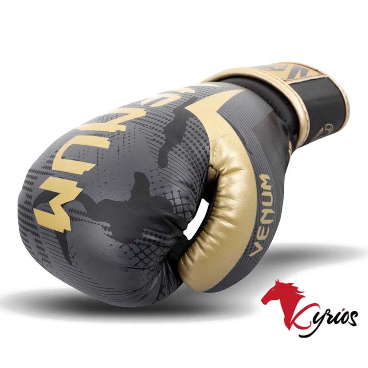 VENUM - Guantes De Box Venum 6onz Color Plomo Con Dorado