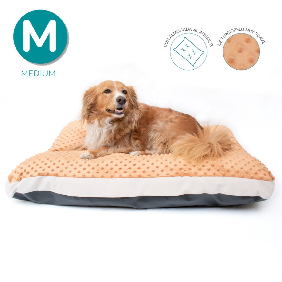 CAT OH - Cama Colchoneta para Perros Dots Marrón - M