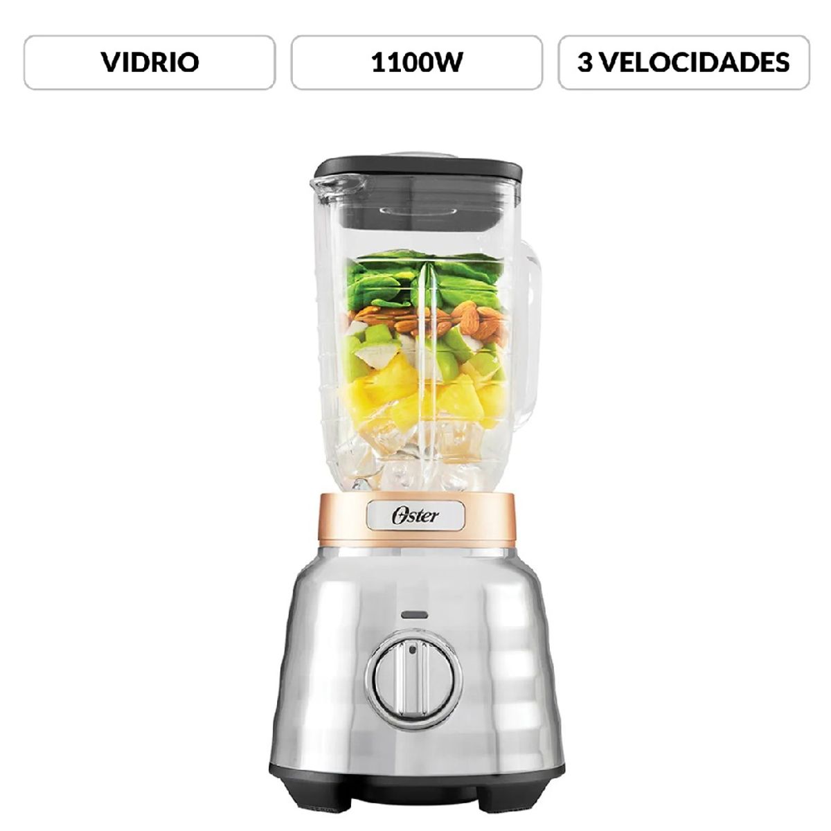 OSTER - Licuadora Oster® 3 Velocidades con vaso de vidrio BLSTPBRG053